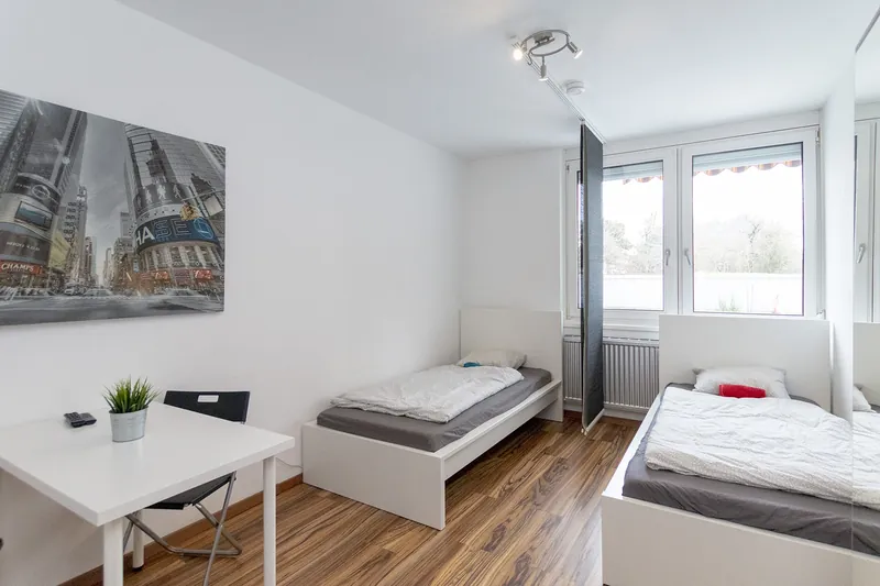 Wohnraum des Apartments Marchtrenk 42 m², nutzbar als zweiter Schlafraum
